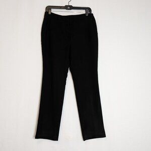 CHICO'S SO SLIMMING Black Front Zip Mid-Rise Career Pants; Size 6 Short